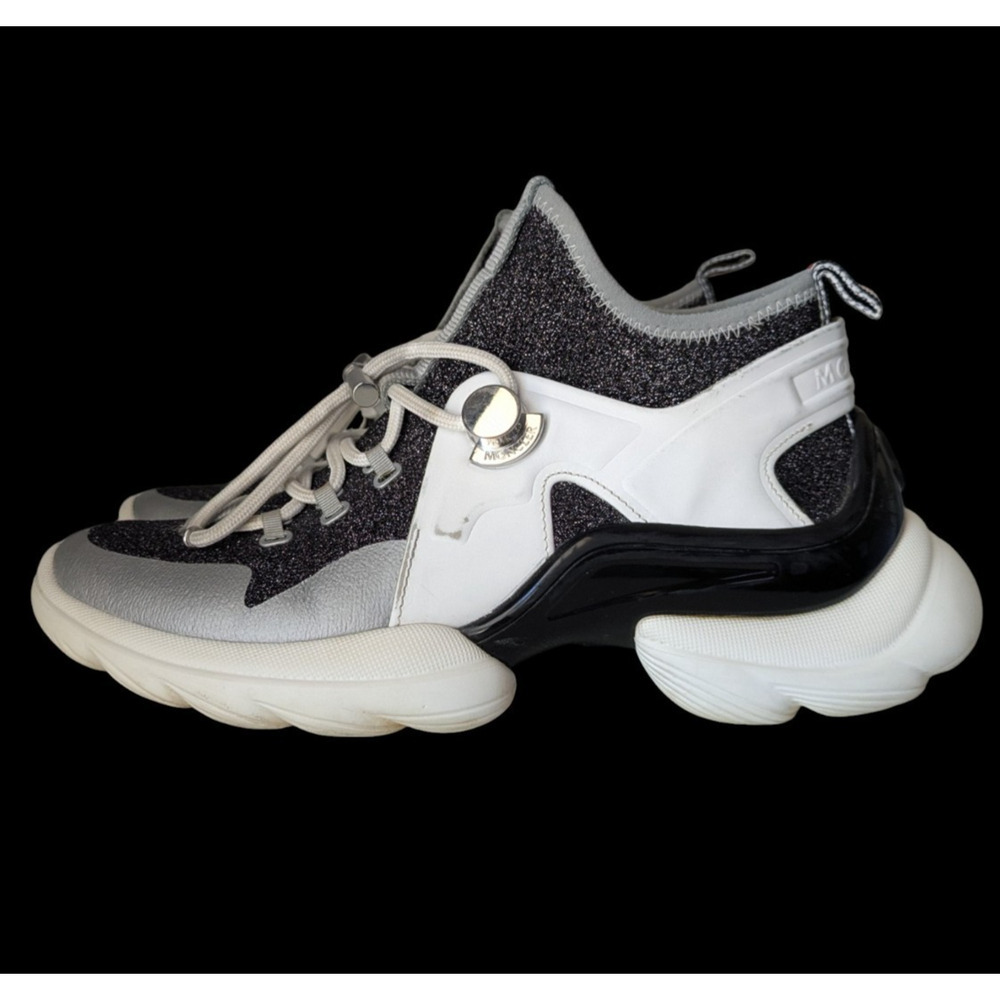 Moncler Thelma Scarpa Sneaker Gray Metallic Glitter Size EU 37 US 7 Chunky $795